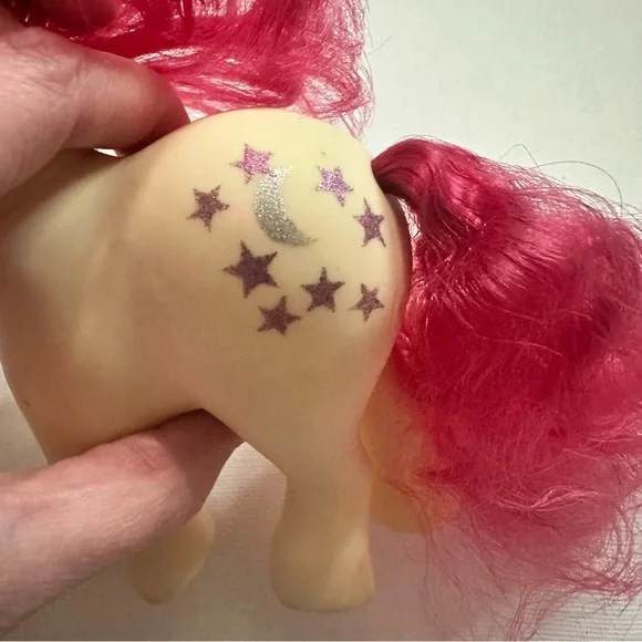 My Little Pony Moondancer Figure G1 Unicorn Glitter Moon Stars 1983 Vtg Hasbro - Picture 7 of 10
